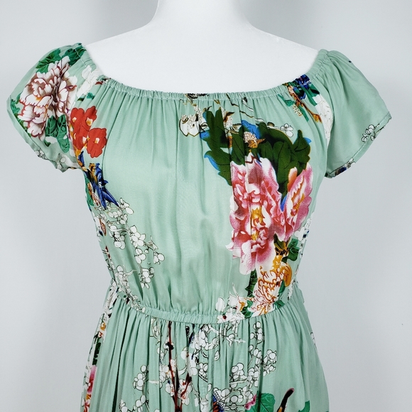 NEW- BIUBIU Off Shoulder Floral Romper Maxi dress - Picture 7 of 11